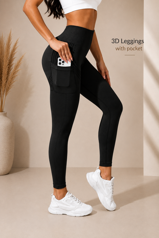 3D Leggings - Black