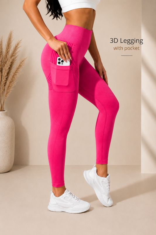 3D Leggings - Pink